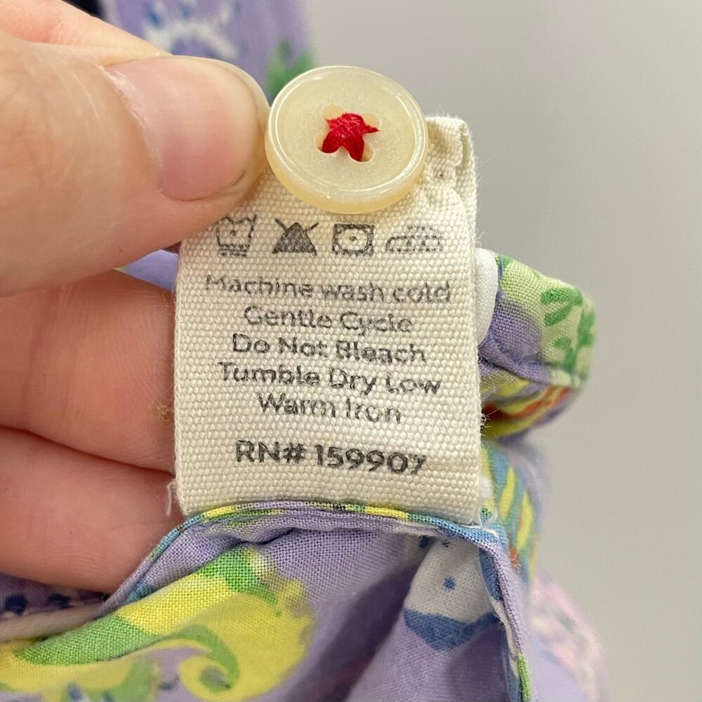 Printfresh Lavender Ocean Fish Print Pajama Top 1X - Picture 8 of 9